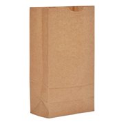 General Paper Bags, 35 lbs Cap., #10, 6.31"w x 4.19"d x 13.38"h, Kraft, PK500 18410